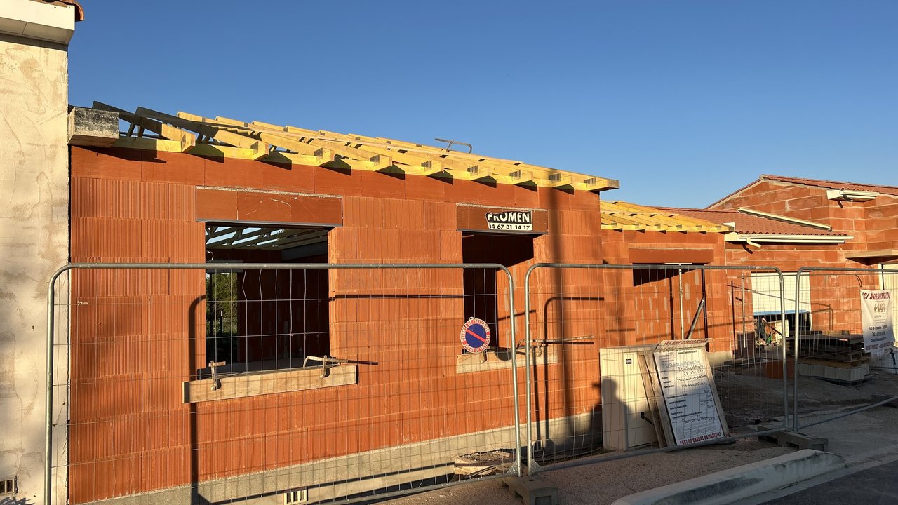 Gros œuvre – élévation briques Terreal, charpente bois, Béziers